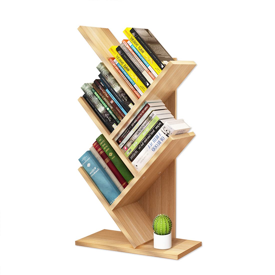 Buy Situ Tree Bookshelf, 5Tier Magazine Rack Floor book display,Wood