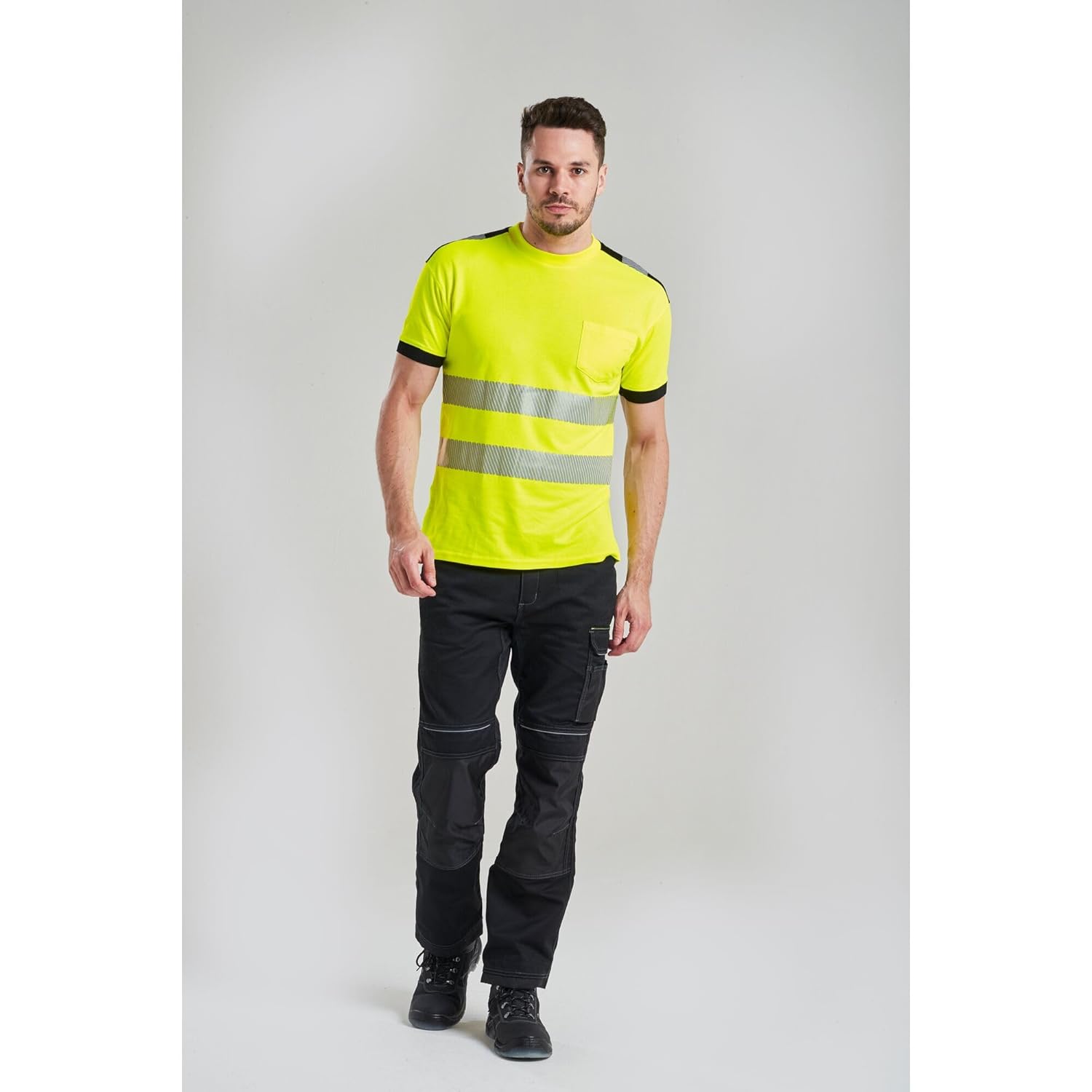 Portwest PW3 Hi-Vis T-Shirt S/S - T181, Yellow/Black, Large