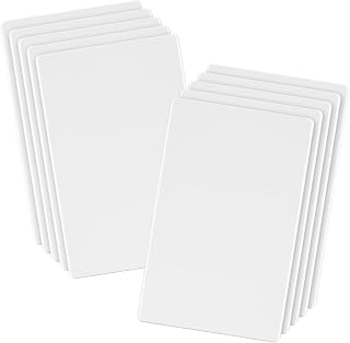 LIDER Blank Wall Plate, Temperature and Impact Resistant, UL Listed, Polycarbonate Thermoplastic, Screwless Design, Matte Finish, Modern Upgrade, Midsize, 1-Gang, 4.88” x 3.11”, White, 10 Pack