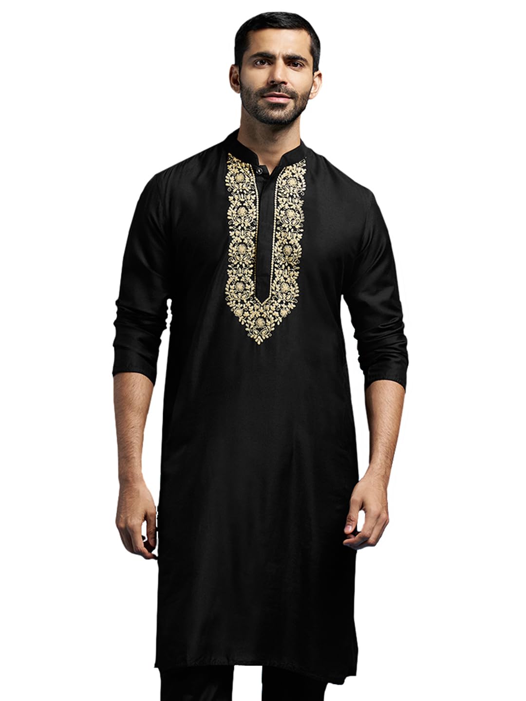 vastramay Men's Viscose Kurta | Viscose Embroidered Kurta for Men-picture-29