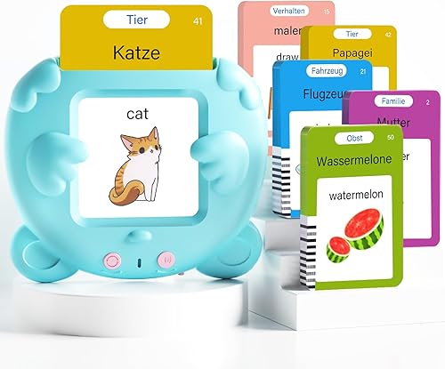 Miniatura 13 de Tarjetas didácticas parlantes en español e inglés para niños pequeños, 510 palabras de vista, juguetes de aprendizaje bilingüe para niños, juguetes