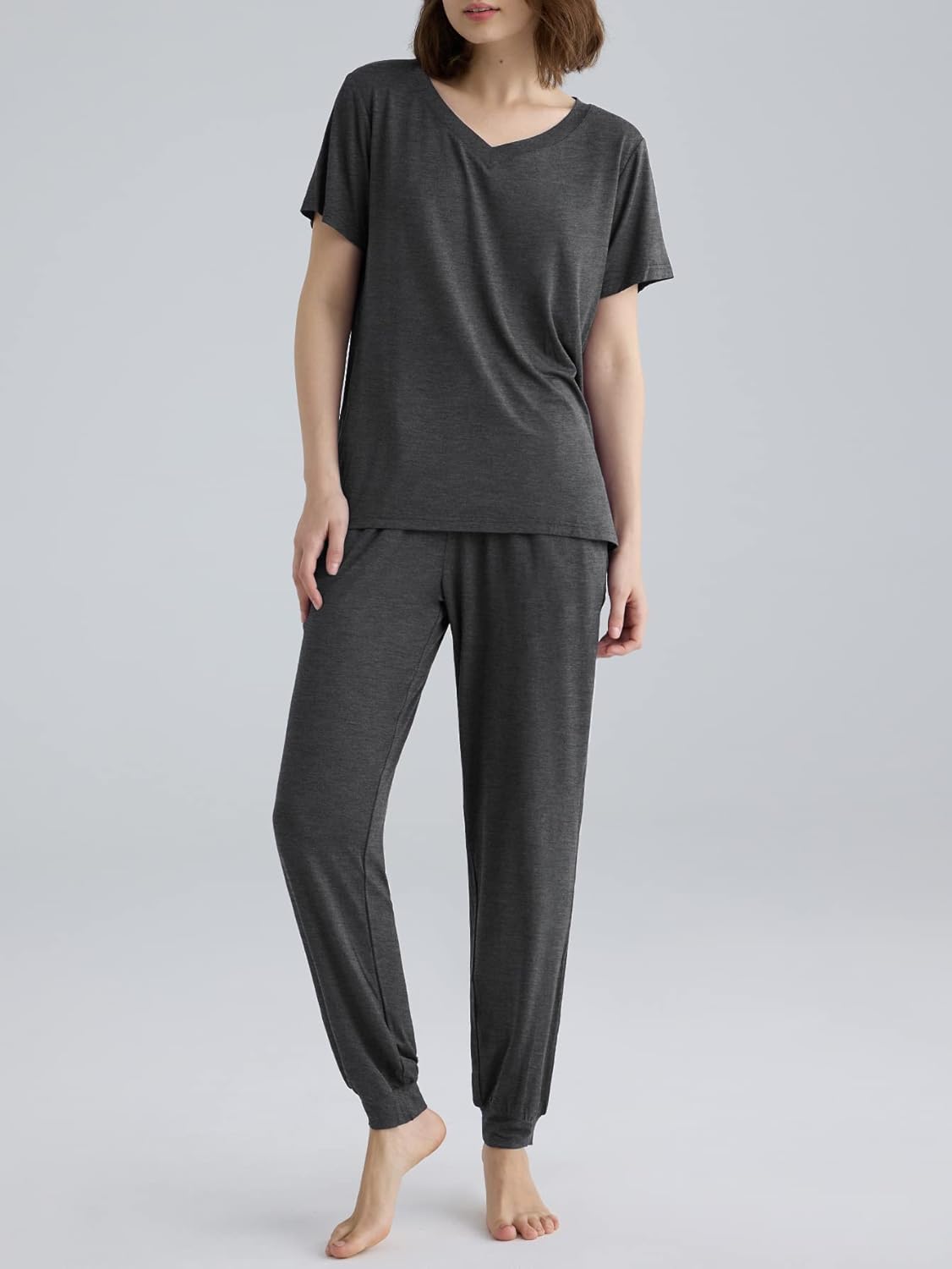 Latuza Women's Viscose Jogger Pants Lounge Pajamas Set - Image 2