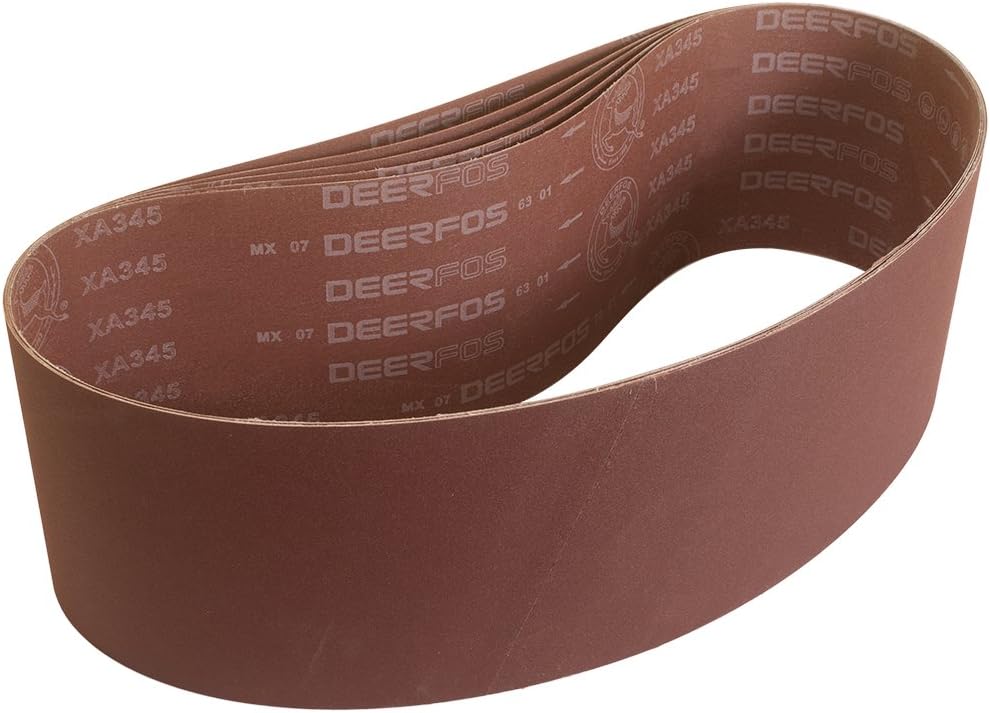 Lot De 10 Bandes Abrasives Aluminium Oxide 100 Grains - Taille 1 X 42 Pouces - Pour Ponceuse à Bande