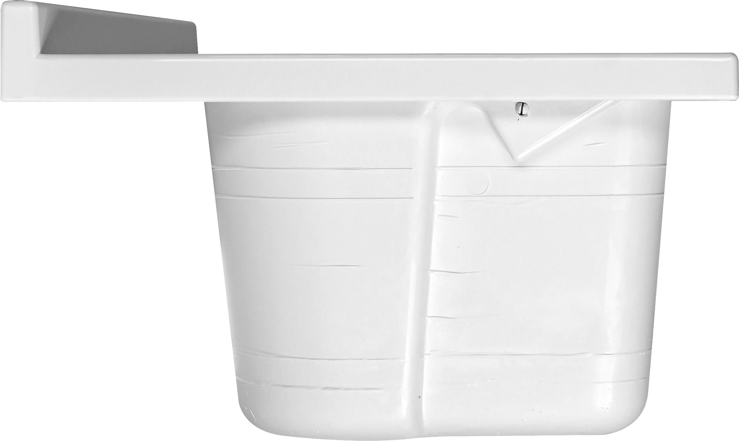 Lavatoio Lavapanni in Resina PP, Bianco, 50x50 Quadrata Ideale per Ricambio o Installazione su Mobile o Piano da appoggio in Lavanderia o Cucina Incluso di Kit Sifoneria