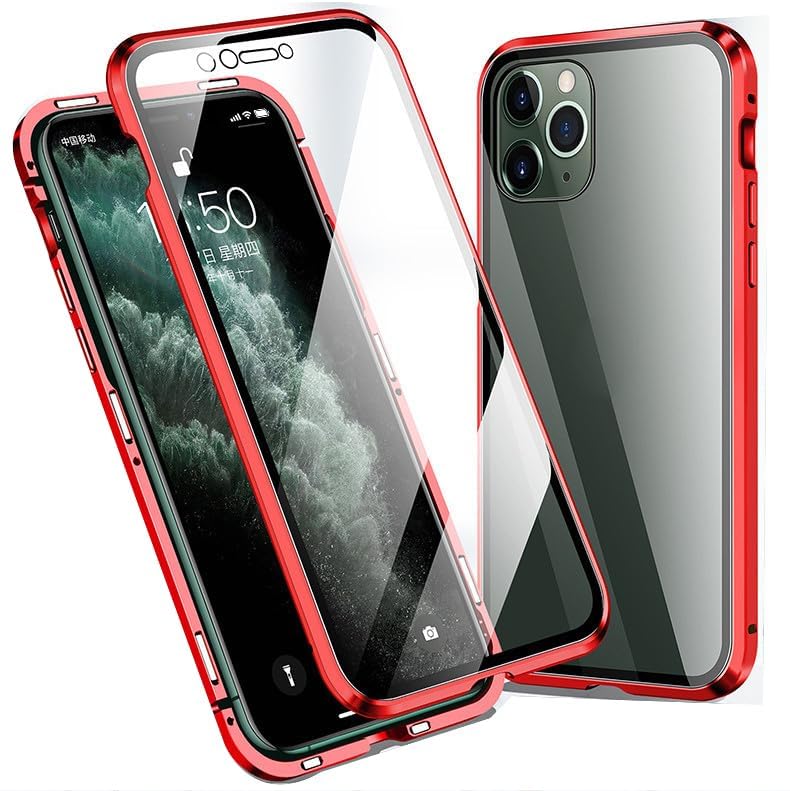 Coque magnétique iPhone 15 Pro Max avec pare-chocs métal et protection 360