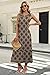 WIHOLL Spring Dresses for Women 2026 Beach Fashion Summer Casual Dresses Sundresses for Women 2026 Sleeveless Long Maxi Dress Flowy Holiday Party Beach Vacation Hawaiian Dress Khaki Printed L