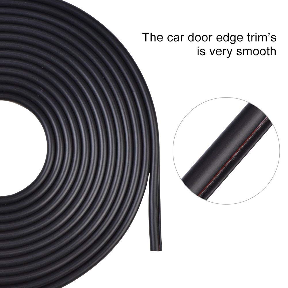 5M Car Door Edge Guard Protector - Rubber U-Channel Trim Strip For Anti-Scratch (Black/White/Gray)