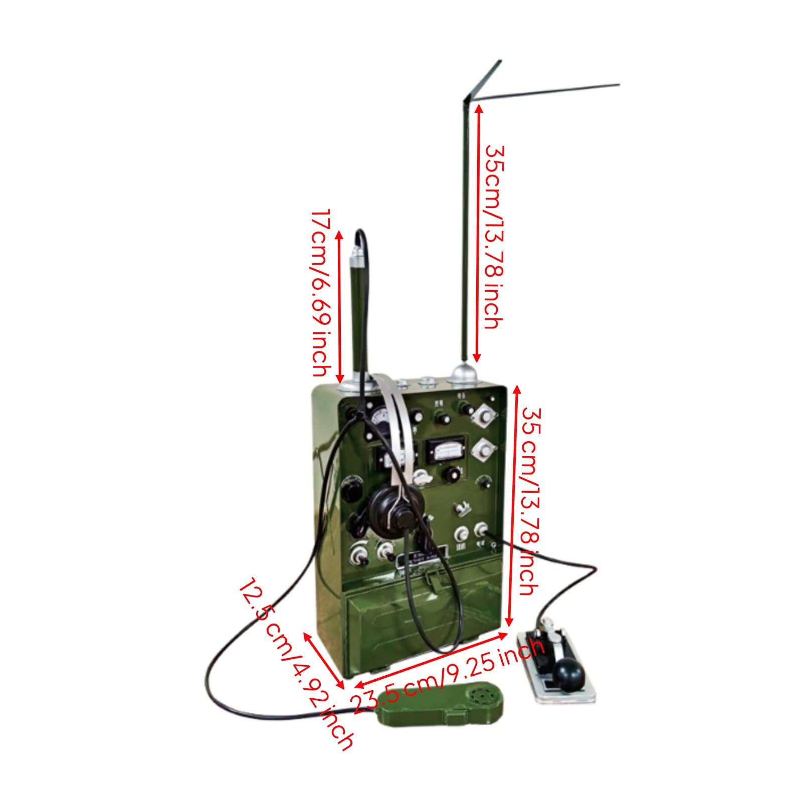 Comunicazione Apparecchio Telegrafo Retrò Modello Radiotrasmissione Accessorio Collezionismo Elemento Decorativo Realistico Adatto per Spazi di Studio, Verde