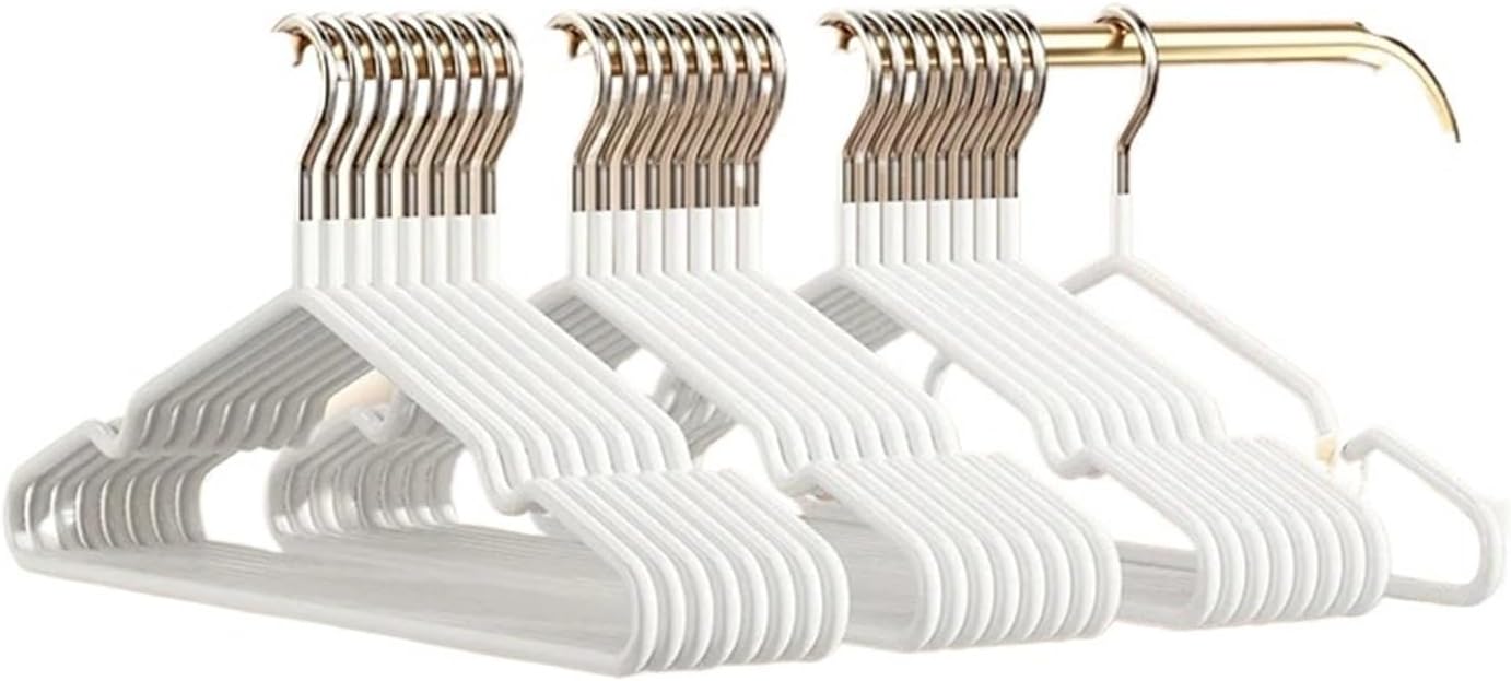 20pcs Non Slip Coated Metal Suit Coat Hangers Clothes Shirt Jacket Hanger with Round Notches for Dress(Blue)