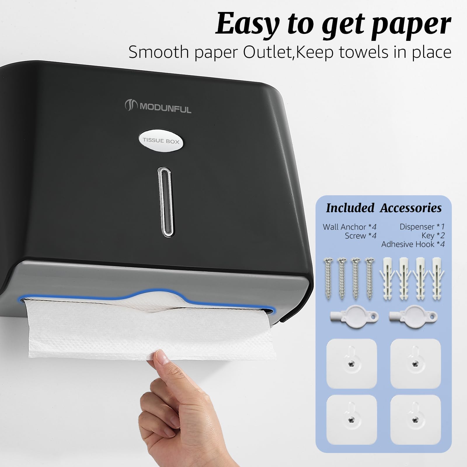 Dispenser Parete Per Asciugamani Di Carta In Acciaio Inox – Con Serratura, Antiruggine, Grande Capacità, Per Bagni E Uffici