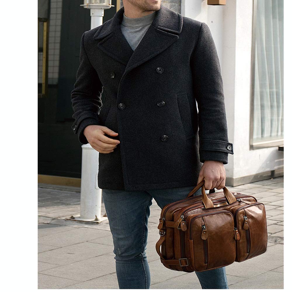 Sacs Messagers pour Hommes Hommes en cuir vintage Sac à dos Laptop Messenger Porte-documents Daily Casual Sport épaule Voyage d'affaires pour le Travail