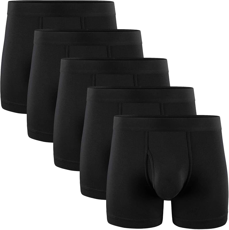 5Mayi Calzoncillos tipo bóxer para hombre, de algodón, regulares, largos, para hombre, ropa interior, paquete S M L XL XXL