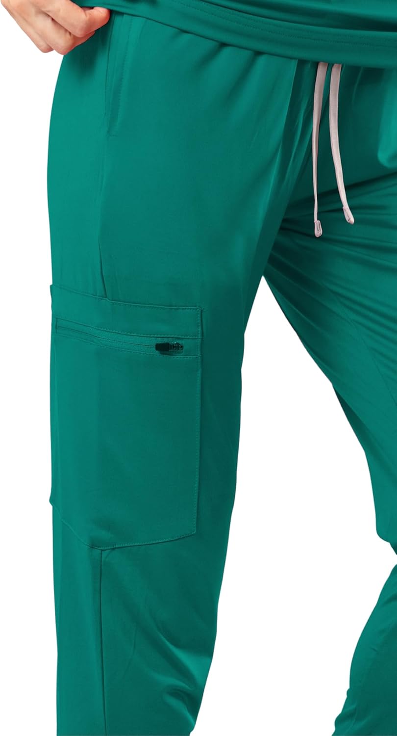 Meidiero Scurbs for Women Set, Classic V-Neck Scrub Top & Jogger Pant, Cool Stretch Medical Uniform - Image 5