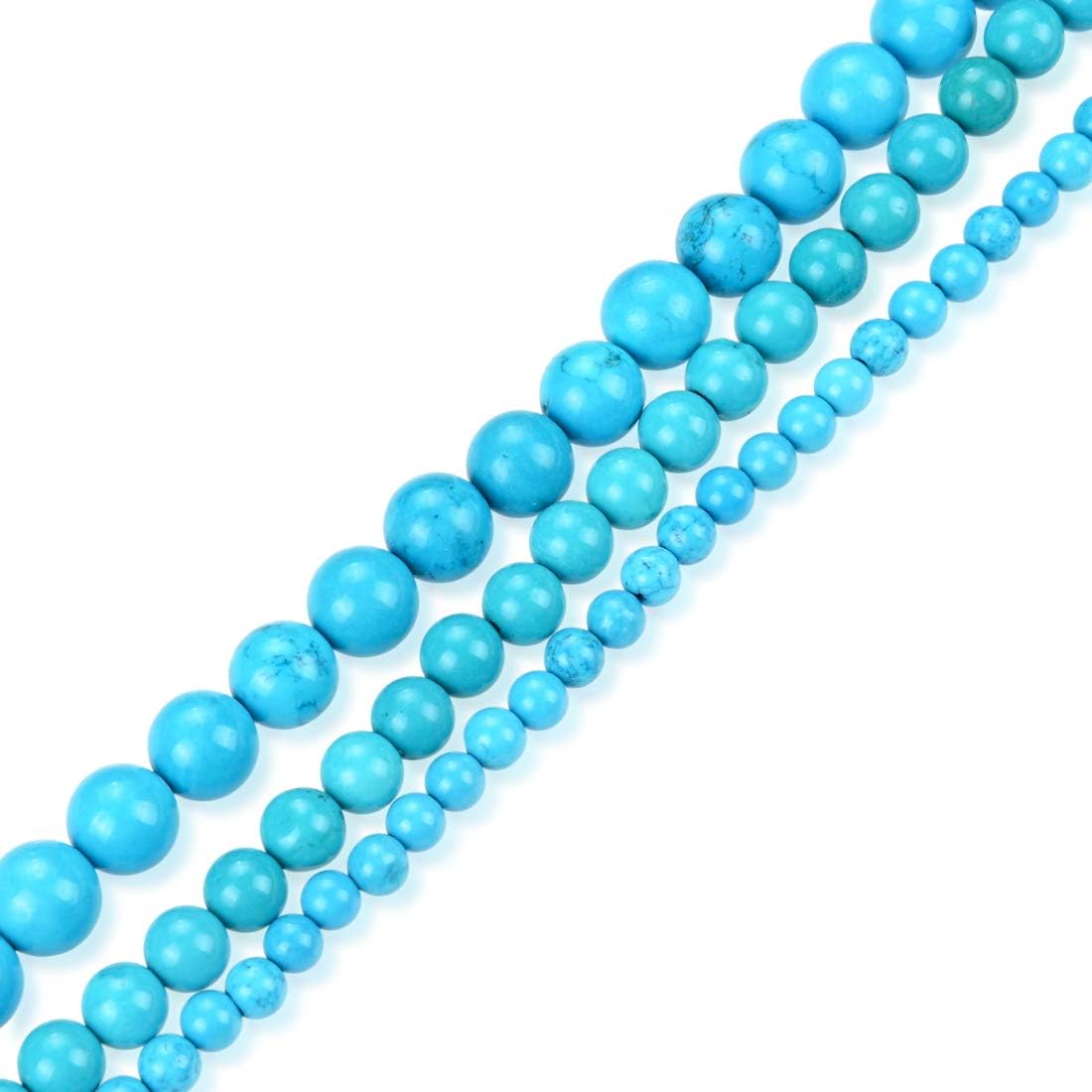 1 Strand Adabele Natural Stabilized Blue Turquoise Gemstone 8mm Round Loose Stone Beads (47-52pcs) For Jewelry Craft Making GR-A8