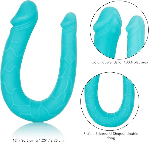 Miniatura 5 de CalExotics Silicona doble Dong ACDC Dong - Verde azulado