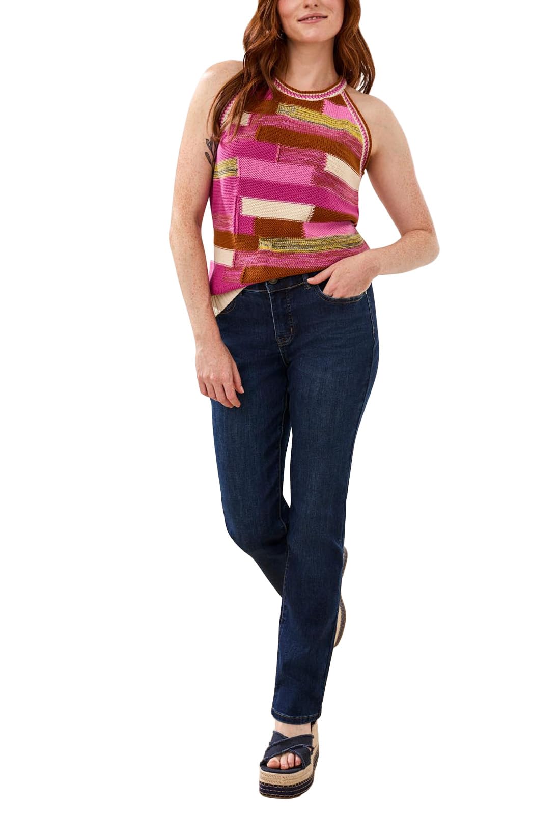 Tribal Women's Sophia Curvy Straight Fit Jeans