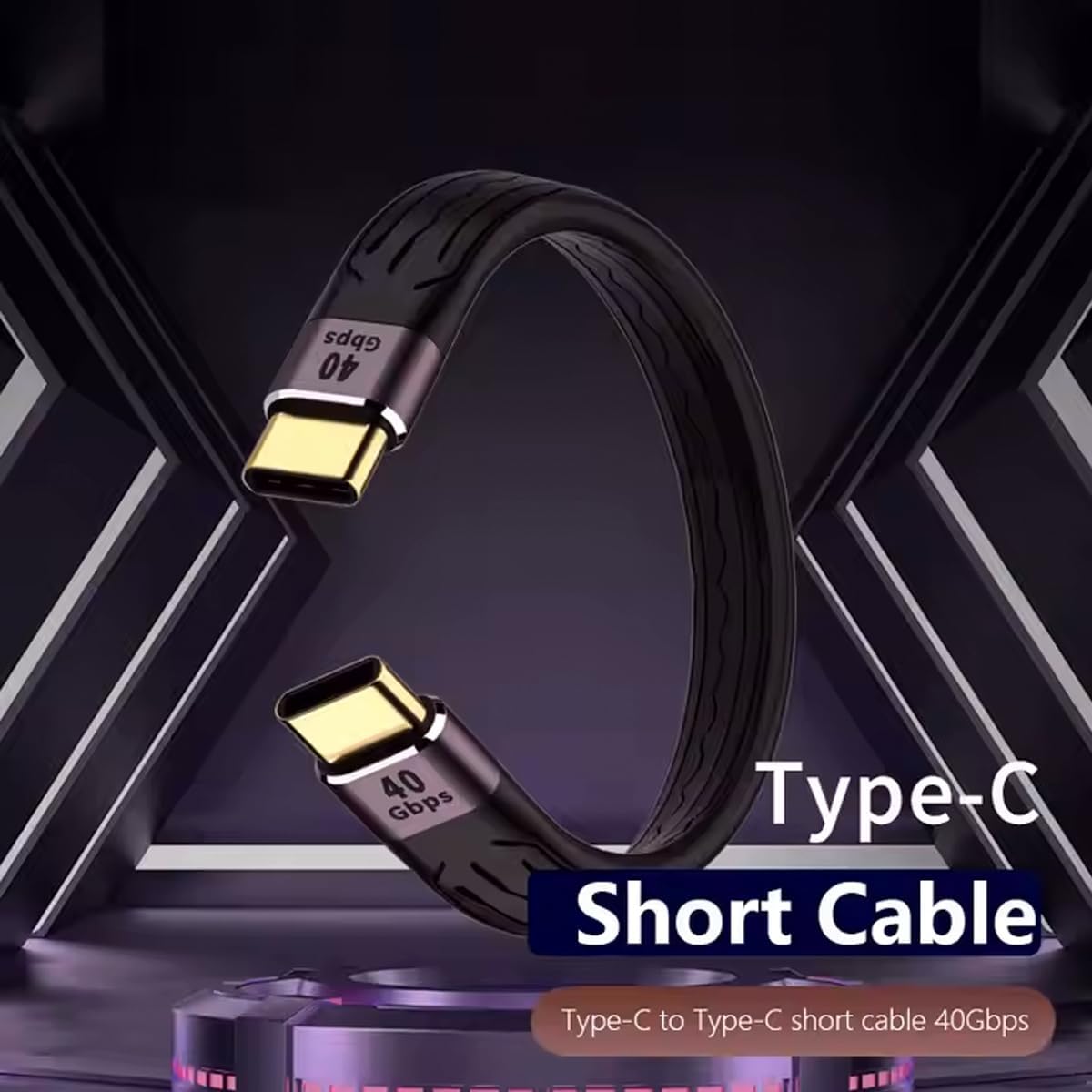 USB-C 4.0 Cable, 40Gbps, 8K Video @ 60Hz. Perfect for Ultra-Fast Transfers, Powerful Charging, and High-Definition Monitor Connections