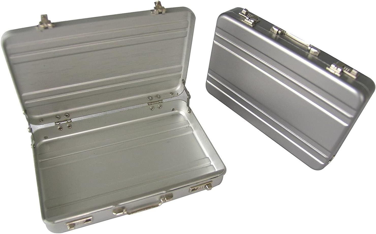 2 Pack RFID Aluminum Wallet Credit Card Holder- Mini Briefcase Design Prevent Electronic Credit Card and Debit Cards from Scan Theft