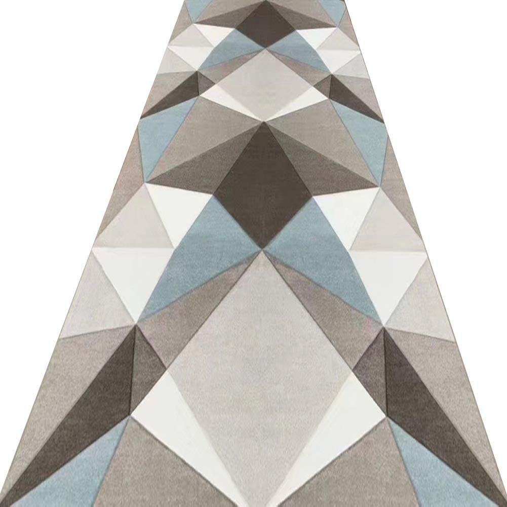 Tapis couloir géométrique extra long de passage 0.8x1.2m épaisseur 6mm résistant