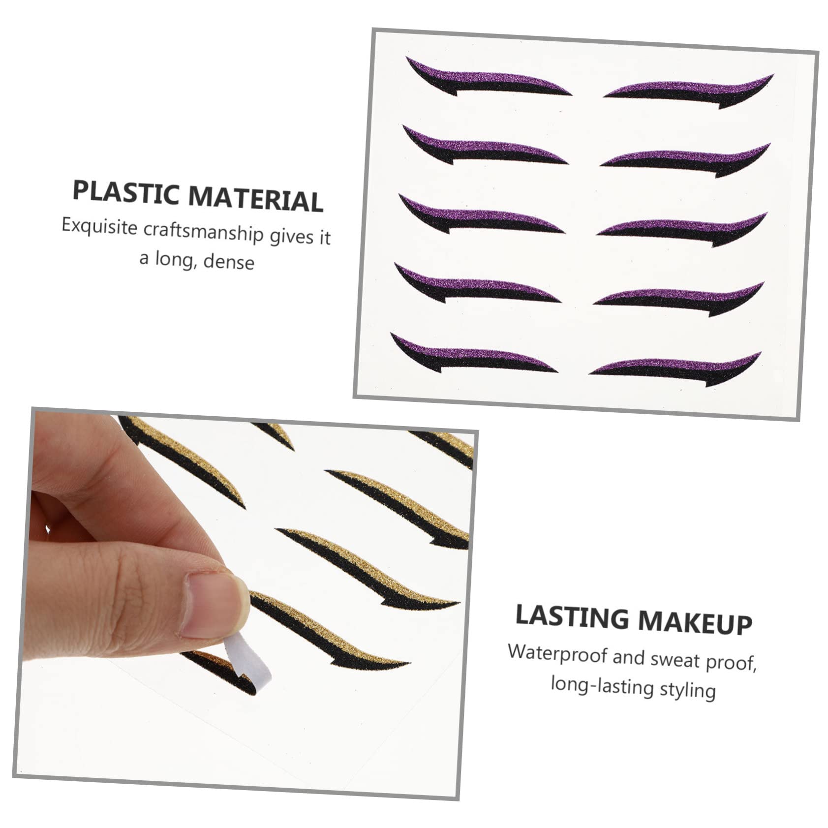 minkissy 200paia Eyeliner Stickers Riutilizzabili Per Effetto Doppio Occhio Per Occhi Diverse Colorazioni Facili Da Applicare e Adatti Tutti Tipi Di Occhi