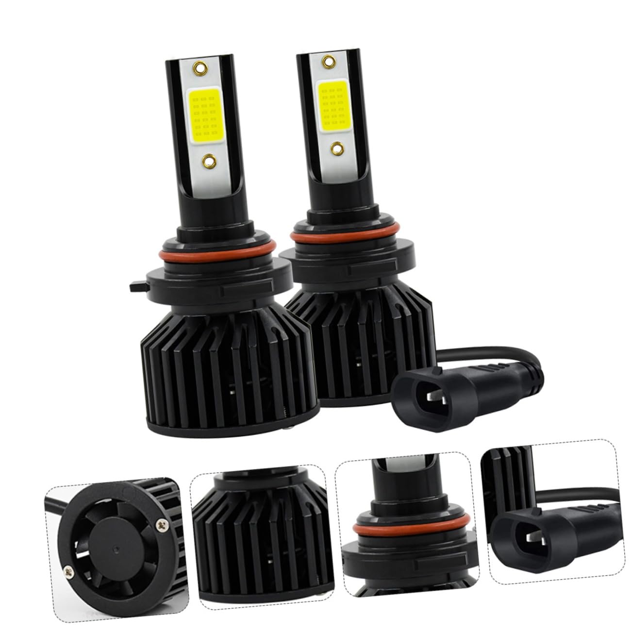 OUNONA 2pares Bombilla Led Para Automóviles Faros De Coche Luz Brillante Fácil Instalación y Protección De Proyector y Reflector