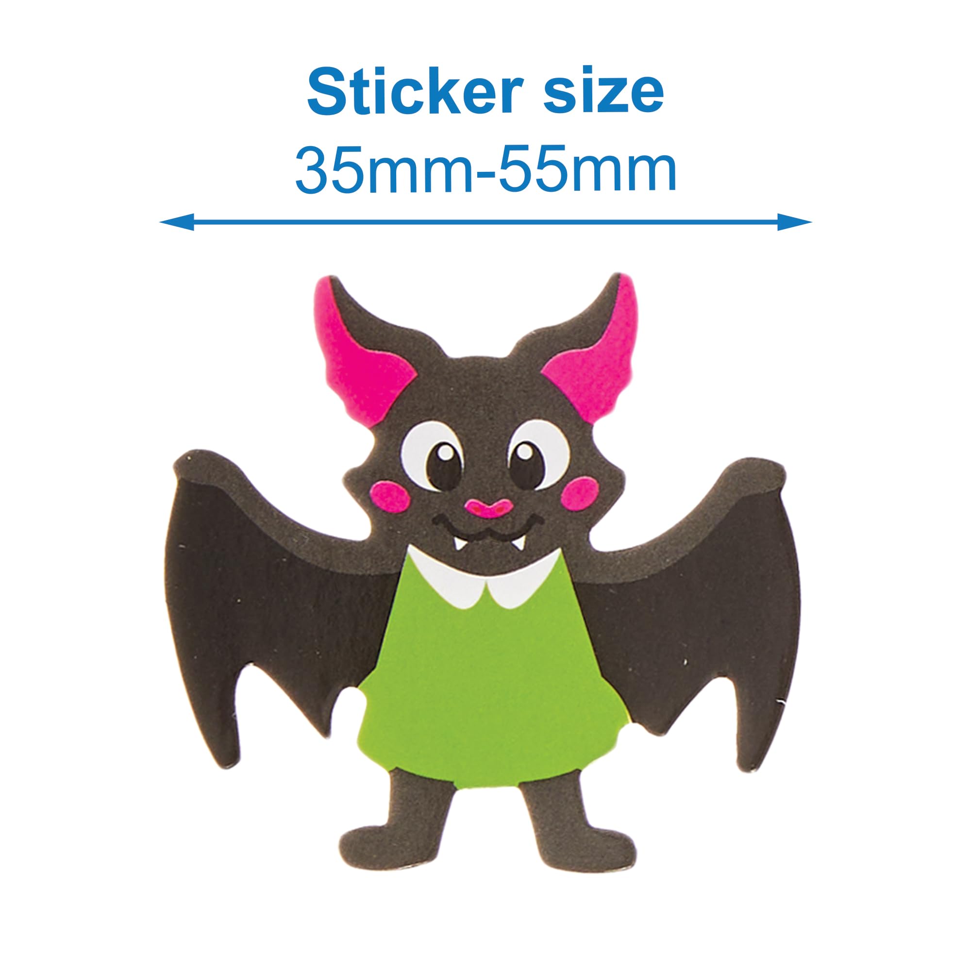 Baker Ross FN287 Halloween Woodland Animals Foam Stickers - Pack of 150, Halloween Stickers for Kids - Image 3