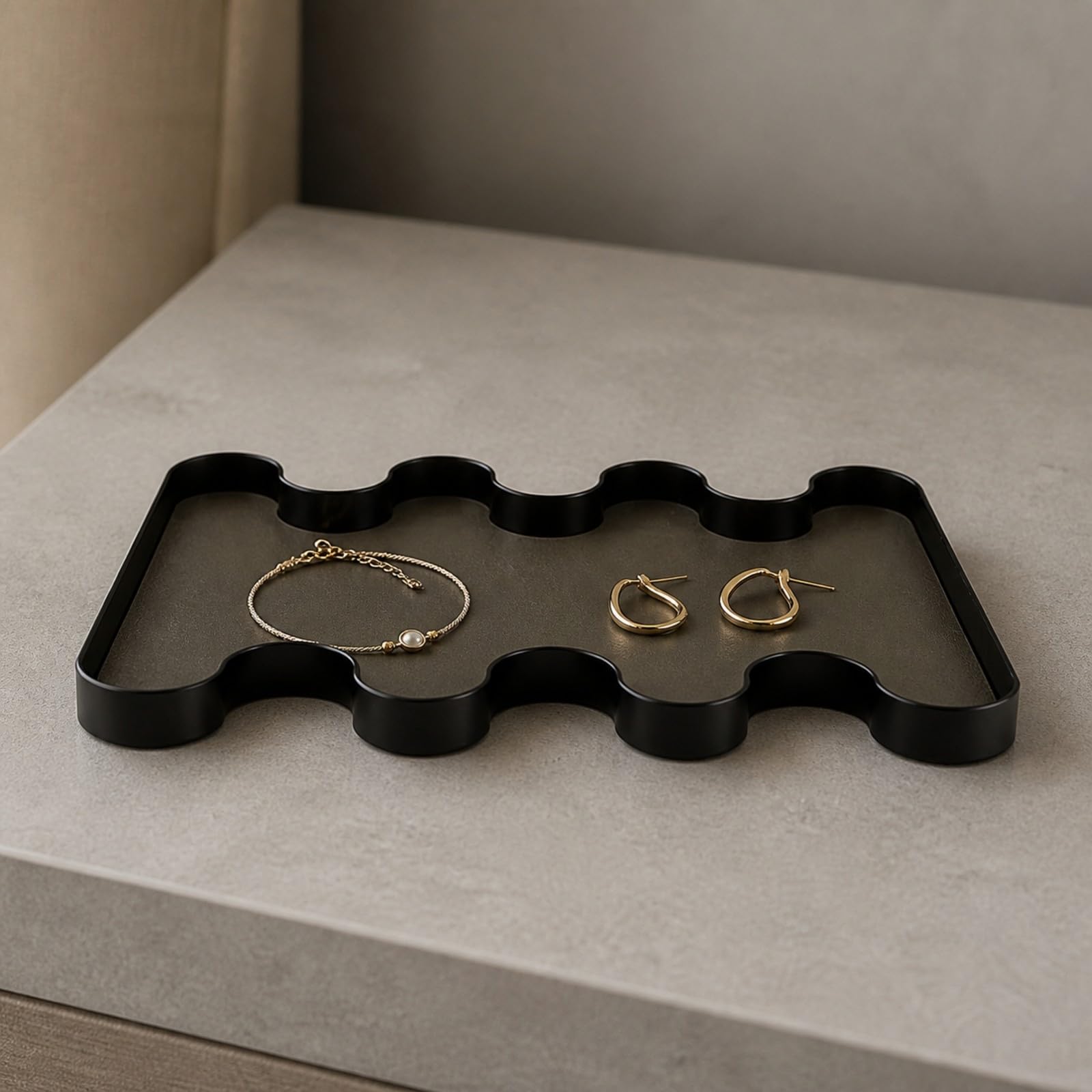 Porte-Bijoux en Métal Vague, Style to 3, 400 X 310 X 20 Mm