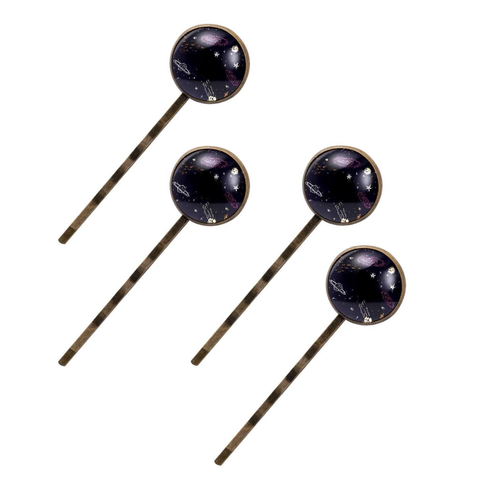 Épingles à cheveux en métal noir spatial accessoires tendance - 13