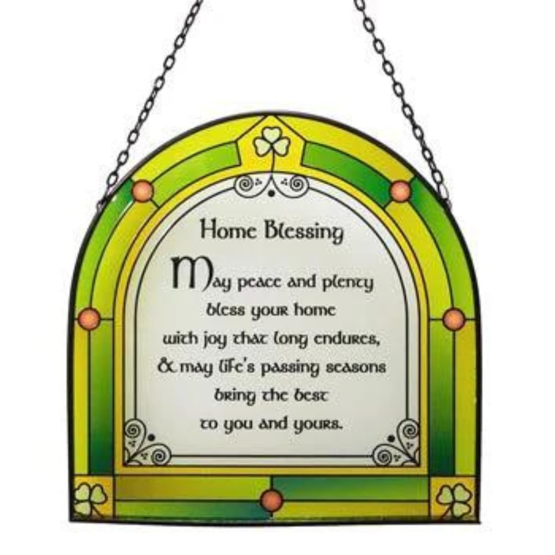 Royal Tara Home Blessing Stained Glass Plaque