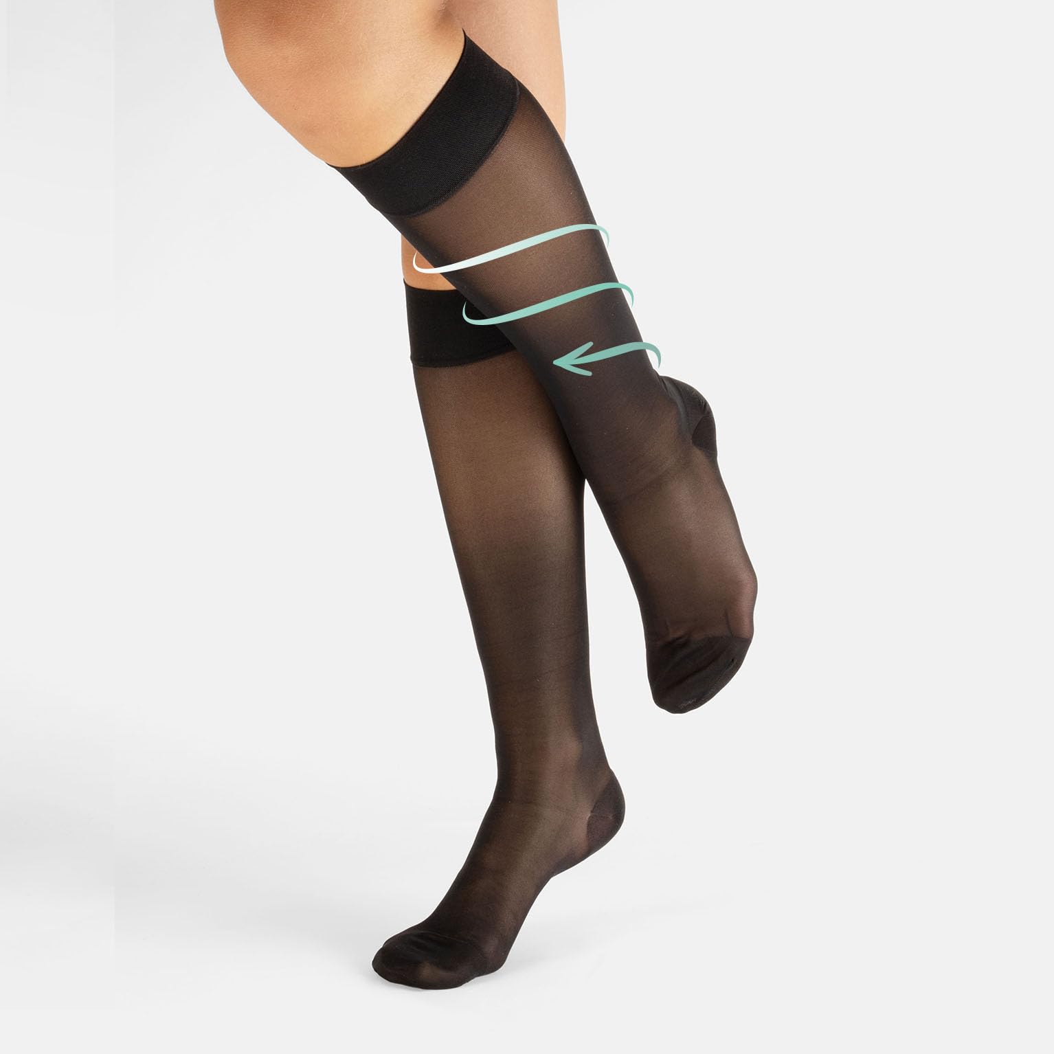 CALZITALY PACK 1/2 Mi-bas de Contention avec Compression Graduée Forte 15-21 mm/Hg | Noir, Beige | XS/S, S/M, L/XL | 140 DEN | Made in Italy