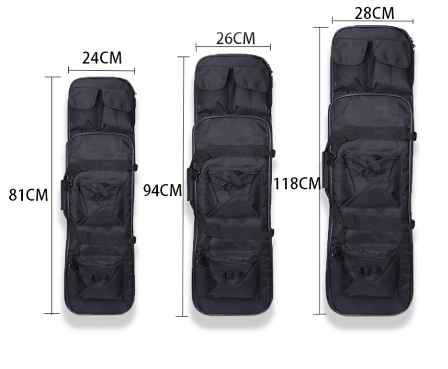 Bolsa Táctica de Escopeta, Estuche de Pistola Acolchado Suave, Bolsa de Escopeta Airsoft, Bolsa para Rifles, Mochila de Almacenamiento para Pistola y Revista B,118cm