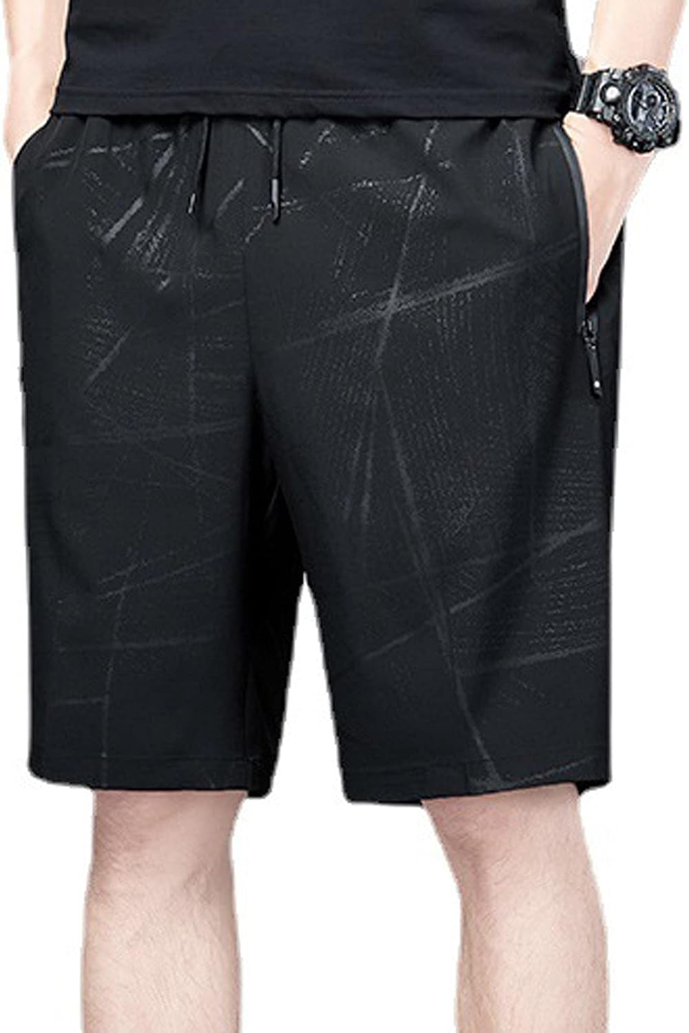 Ymosrh Men's Athletic Hiking Shorts Quick Dry Workout Shorts Lightweight Gym Running Shorts Basketball Training