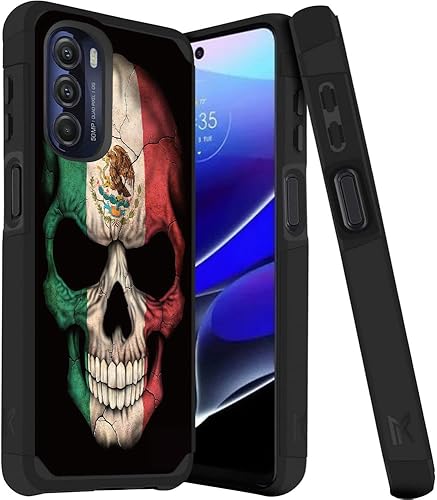 La Belle Mexican Mexico Skull - Carcasa resistente de doble capa (dura y goma) para Moto G Stylus 5G 2022