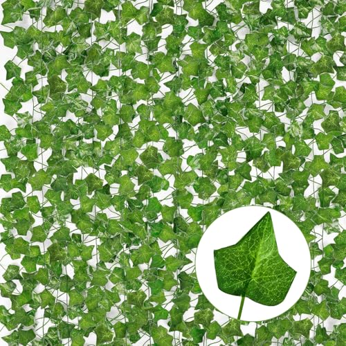 Consejos y reviews para comprar Tiras de plantas artificiales Top diez. 37 SULYOOP Enredaderas Artificiales, 24 Tiras Enredaderas Artificiales para Pared, Plantas Artificiales Colgantes, Follaje Simulado Ccolgando de la Pared Decoración de la Casa…...