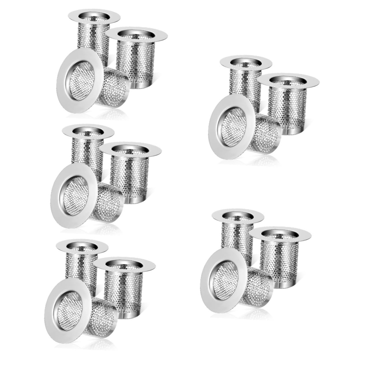 STOBOK 5 Sätze Abflussfilter Teiliges Abflusssieb Für Waschbecken Und Rostfrei Installieren Mit Einzigartigem Design Für Effektive Abflussfilterung 3 Stücke * 5
