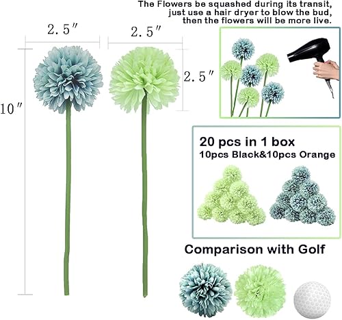 Miniatura 9 de Plantas artificiales de flores falsas de seda, crisantemo de seda, 10 unidades, bolas de bricolaje, arreglos de hortensias, ramos de boda,