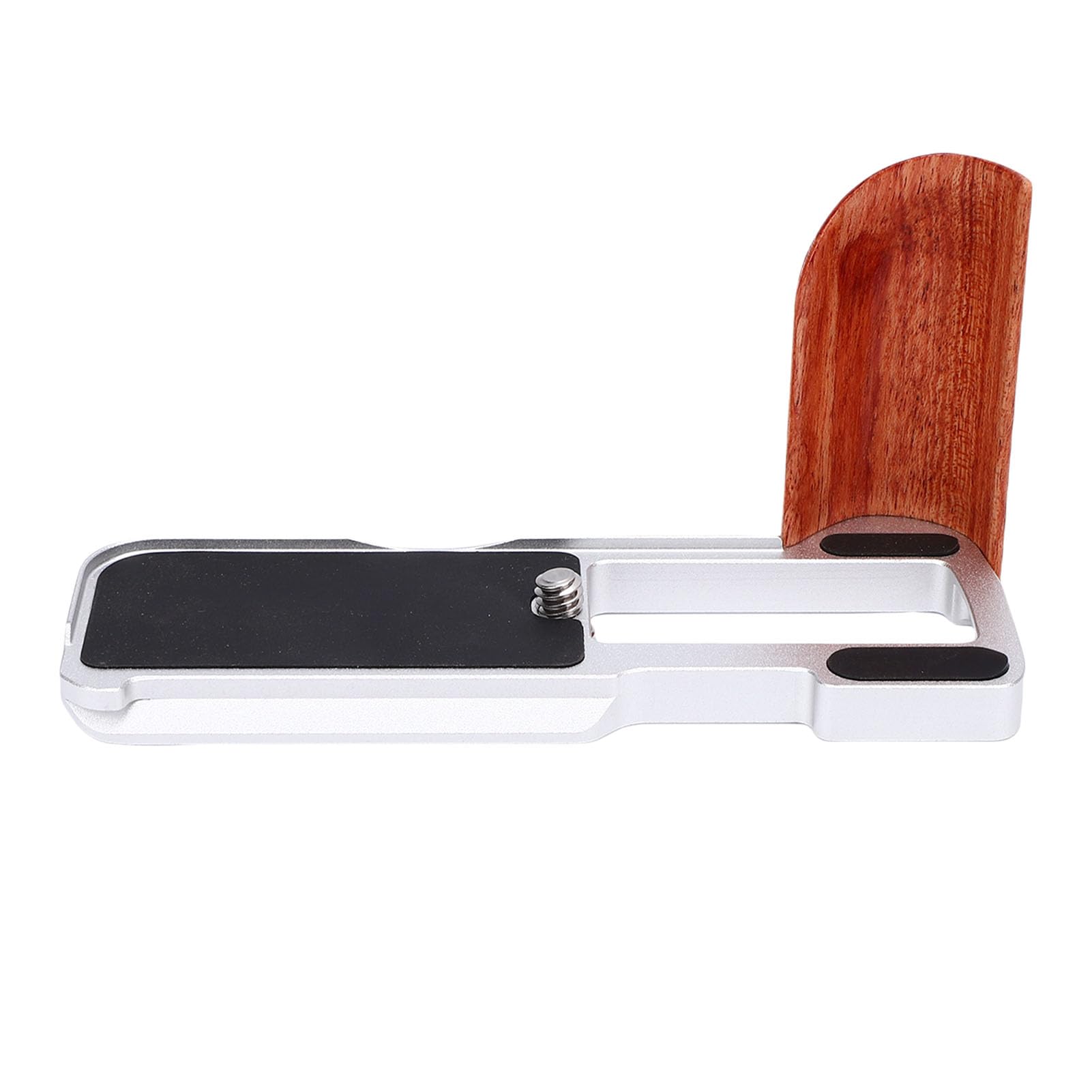 Staffa a L per Fotocamera con Impugnatura in Legno per V1, Supporto per Fotocamera Verticale con Piastra a L in Lega di Alluminio, Foro Filettato da 1/4 di Pollice, per Treppiede Arca,