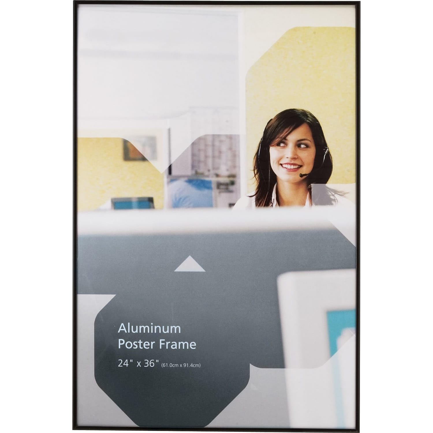 STAPLES Aluminum Poster Frame, Black, 24-inch x 36-inch x 3/4-inch, 2/Pack (ST20188-CCVS)