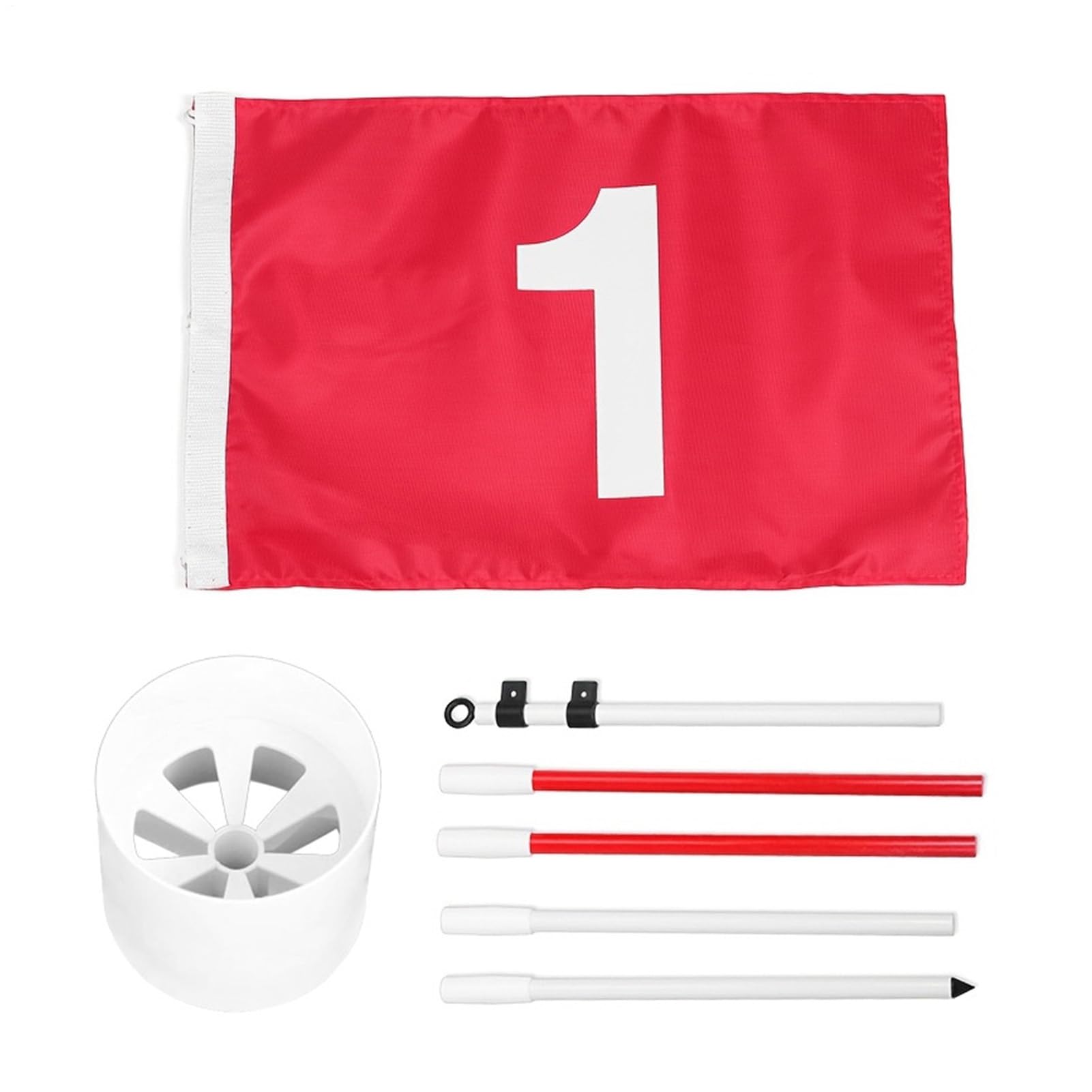 Zestaw flagsticków golfowych Z włókna szklanego, odporne na pogodę, do | Tyczka i Pinezka Do dla klubów, driving range'ów, podwórek, terenów wiejskich, początkujących i