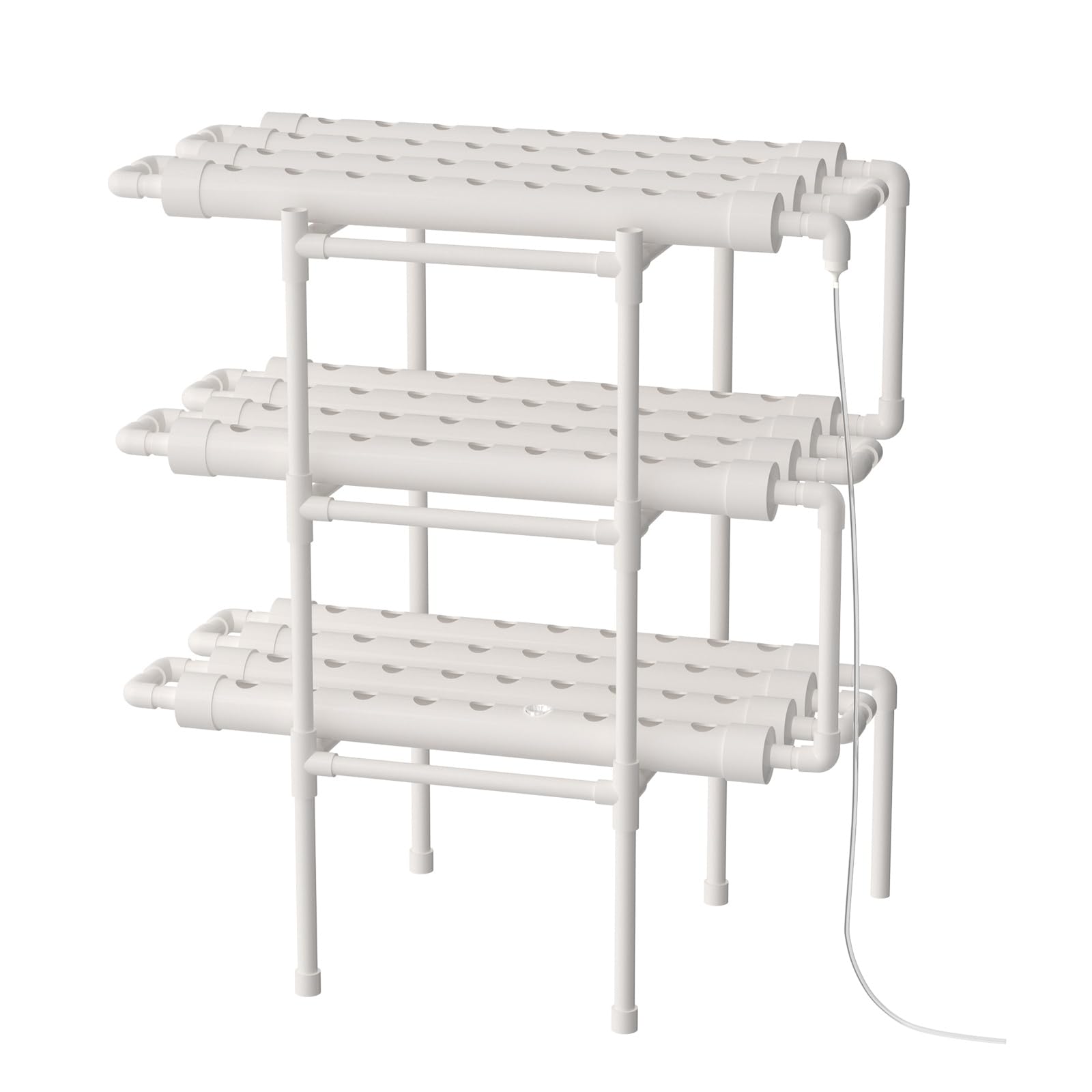Sistema idroponico, 3 strati, sistema idroponico, 108 fori, sistema di coltivazione del sito, kit per colture acquatiche, sistema di piante da giardino e esperimenti idroponici