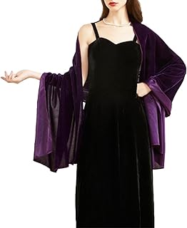 Women’s Velvet Shawl and Wrap for Evening Dress Warm Wedding Guest Brida...