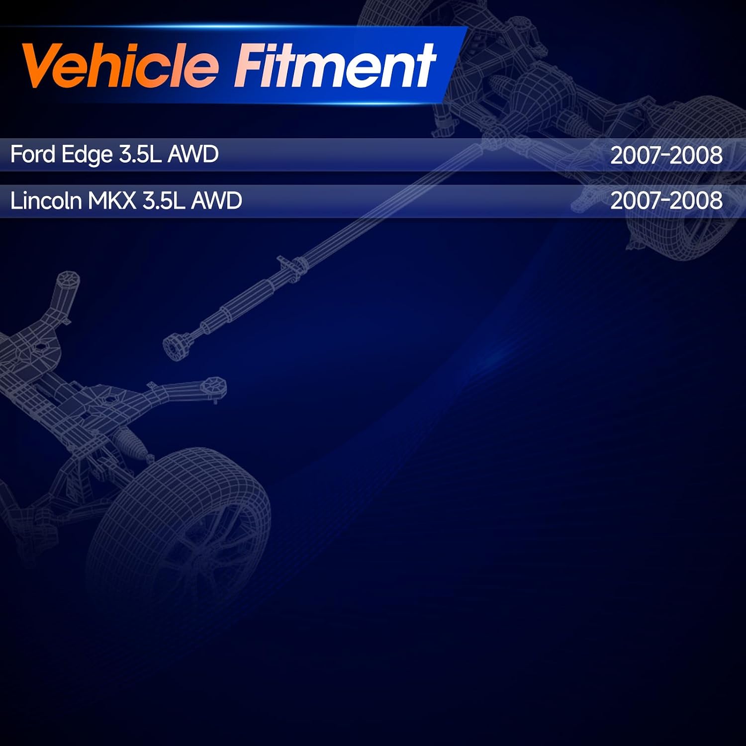 936-846 Rear Drive Shaft Prop Shaft Driveshaft Assembly [AWD] Fit for Ford Edge 2007 2008 3.5L Lincoln Mkx 2007 2008 3.5L, OE 7T434K357AC 7T434K357AD