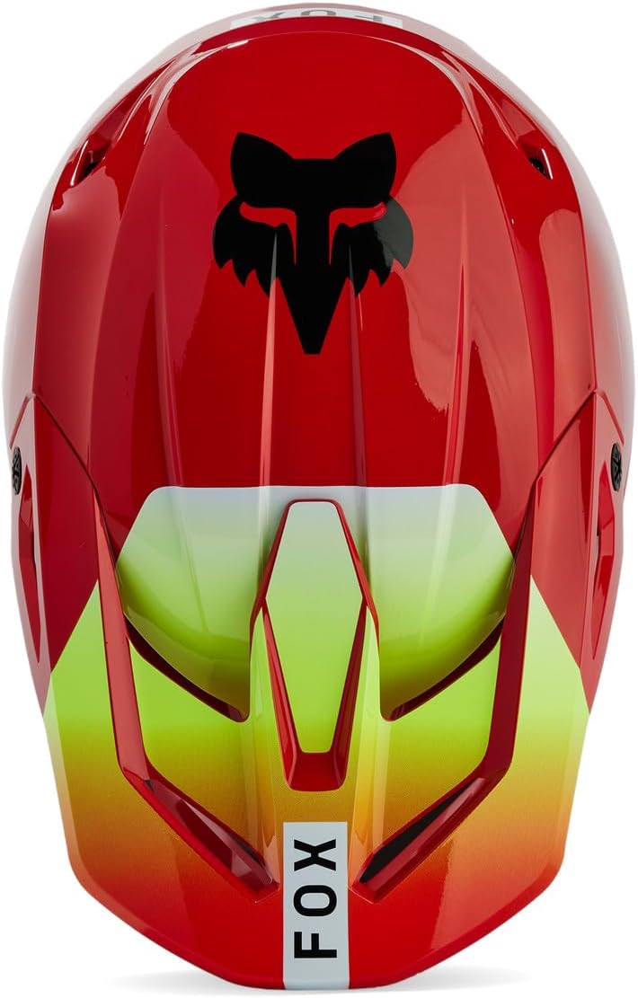 Fox Racing Fox Junior V1 BALLAST Fluo YM Helmet — шлем унисекс для взрослых, флуоресцентный, красный, размер M