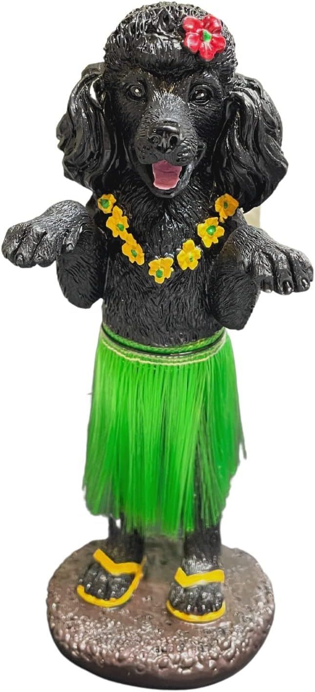 Franchise Figurine Co Hula Dog Dashboard Doll Car Accessories Bobblehead for Van Life and Beach Creations | German Shepherd | Golden Retriever | Labrador Retriever (Poodle)