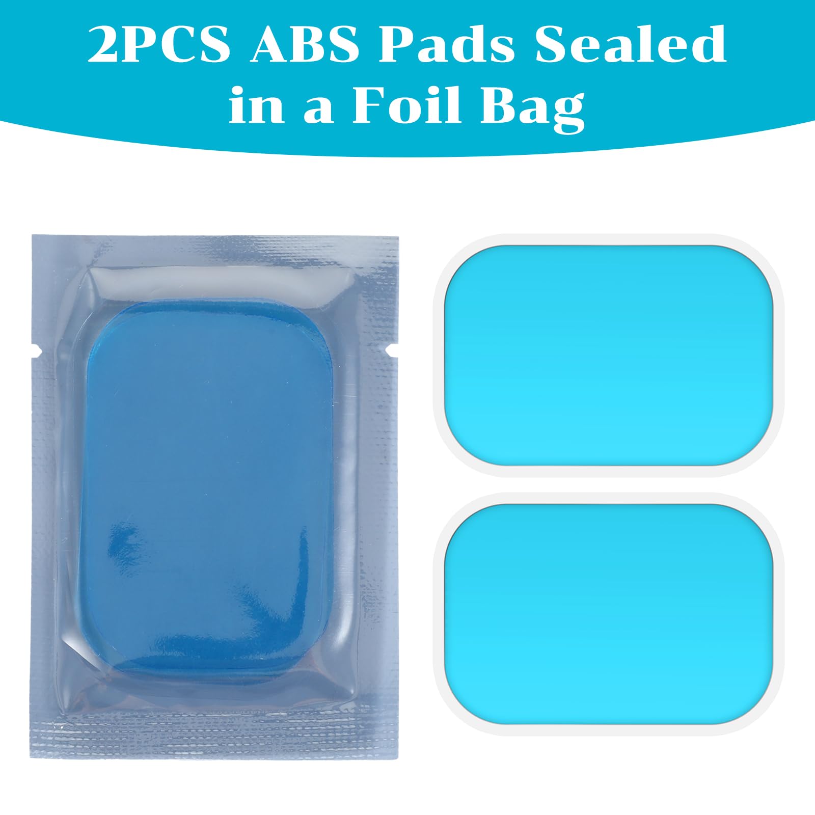 50Pcs (25Packs) Pads Abs Trainer Replacement, Reusable Gel Sheet Pads for ABS Stimulator Training, Abdominal Muscle Trainer Accessory for Arm Belly Thigh Flab Waist Workout Toner Toning Belt — Amazon image 3