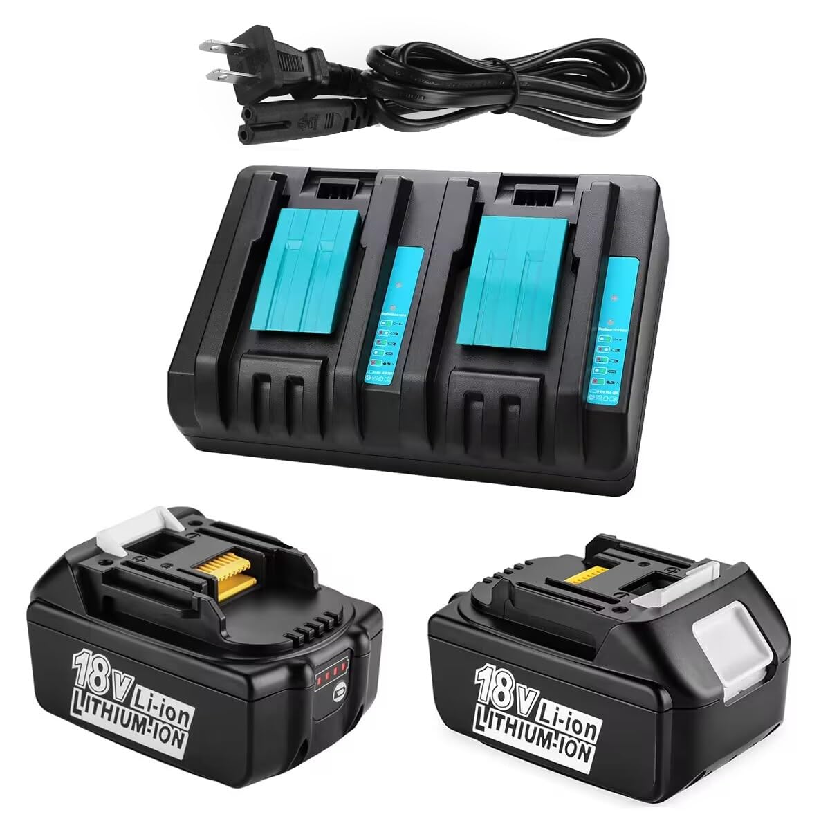 Amazon.co.jp: Powilling 互換 マキタ 18v バッテリー 充電器セット