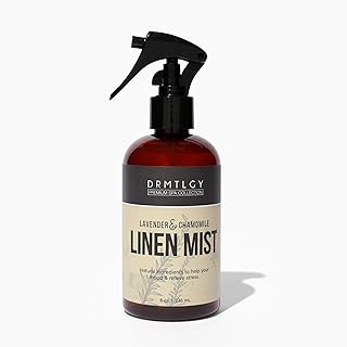 DRMTLGY Natural Lavender & Chamomile Linen Mist and Room Spray. Pure Lavender Essential Oil and Chamomile Pillow Spray, and Fabric Aromatherapy Spray