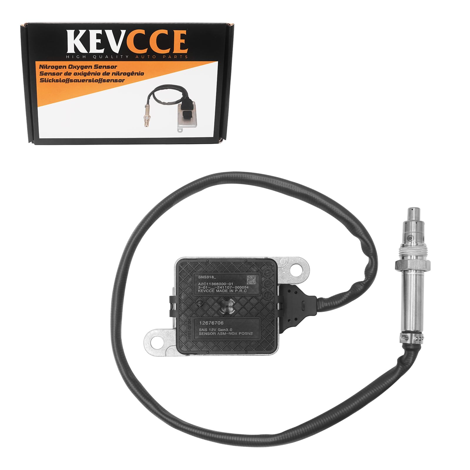 12676706 NOx Nitrogen Oxide Sensor for GMC Chevrolet, for GMC Sierra 2500 HD 3500 HD 2017-2019, for Chevrolet Silverado 2500 2500 HD 3500 3500 HD 2017