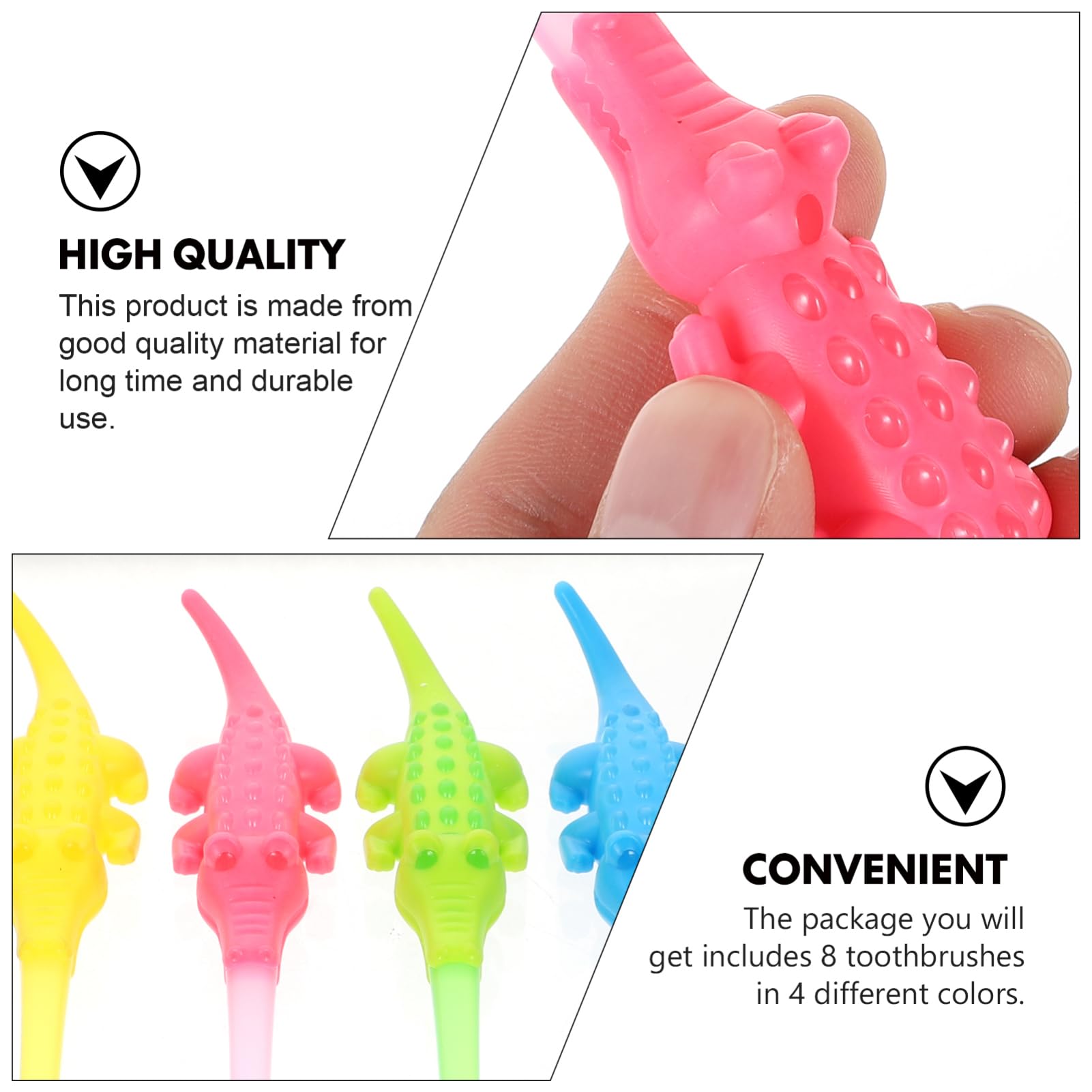 Healeved 3 Set Adorabili Spazzolini Da Denti Per Ragazzi E Ragazze Setole Morbide 3-12 Anni Igiene Orale Per Bambini Set Di Denti Da Cartone Animato 8 Pezzi * 3