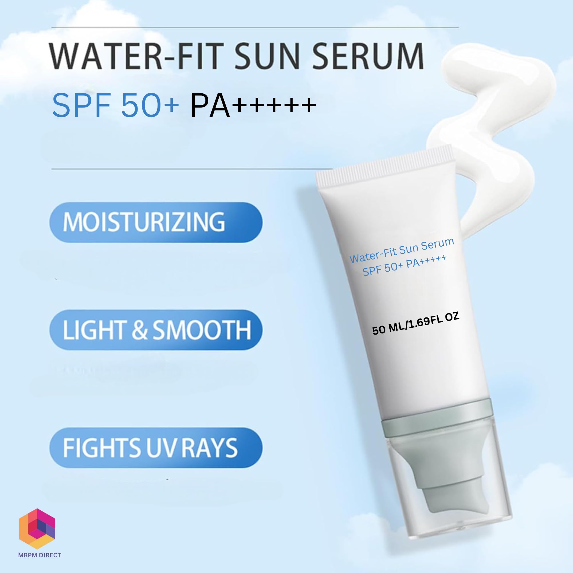 Facial Sunscreen SPF 50 PA++++, Lightweight and Hydrating UV Protection, 2-Pack, 25 ml (Pack of 2) - Image 2